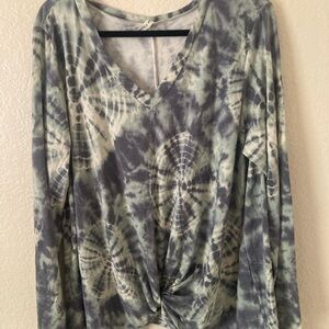 Now and forever Tie-Dye V-Neck Blouse